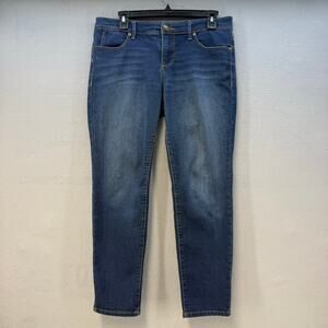 Free People Jeans Women's 29(8) Dark Blue Skinny Mid Rise Fit Minimalist Preppy